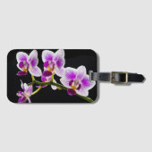 白と紫の蘭 ラゲッジタグ (正面横)