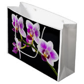 白と紫の蘭 ラージペーパーバッグ (正面アングル)