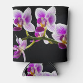 白と紫の蘭 缶クーラー (正面)