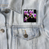 白と紫の蘭 缶バッジ (インサイチュ)