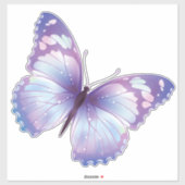 白と紫の蝶のカスタムカットのビニル シール (シート)