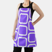 白と紫の装飾用クッションの正方形 エプロン (インサイチュ)