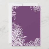 白と紫の雪片結婚式招待状3 招待状 (裏面)