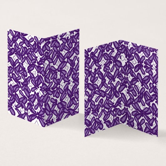 白と紫のmを使った左右対称の模様 (内部&外部)