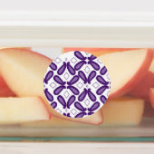 白と紫のmを使った左右対称の模様 ラベル (貼付)