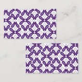 白と紫のmを使った左右対称の模様 名刺 (正面/裏面)