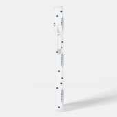 白と紺の六角パターン Case-Mate iPhoneケース (裏面 / 左)