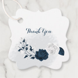 白と紺の花感謝していよ フェイバータグ