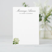 白と緑あじさい結婚アドバイス エンクロージャーカード (スタンド正面)