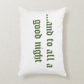 白と緑かわいらしのクリスマスアクセント枕 アクセントクッション (正面(垂直))