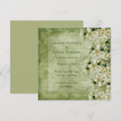 白と緑のカーネーションで記念日を保存しよう セーブザデート (正面/裏面)