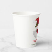 白と緑のギフトボックスとカスタム文字 紙コップ (右)