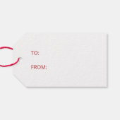 白と緑のギフトボックスとサンタハット ギフトタグ (裏面横)