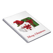 白と緑のギフトボックスとサンタハット ノートブック (右側)