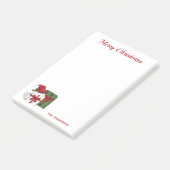 白と緑のギフトボックスとサンタハット ポストイット (アングル)