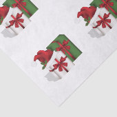 白と緑のギフトボックスとサンタハット 薄葉紙 (詳細)