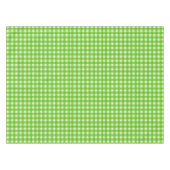 白と緑のギンガムパターン | コットン市松模様に テーブルクロス (正面(横))