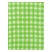 白と緑のギンガムパターン | コットン市松模様に テーブルクロス (正面)