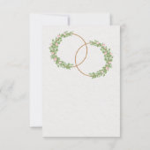 白と緑のシンプルなお知らせ保存 招待状 (裏面)