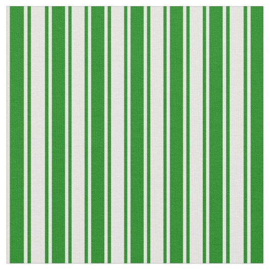 白と緑のストライプ ファブリック (クローズアップ)