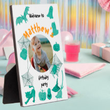 白と緑のハロウィーンの誕生日パーティーへようこそ