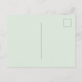 白と緑のバケツとラベンダーの花 ポストカード (裏面)