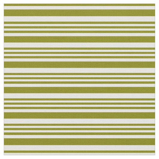 白と緑のパタストライプのーン ファブリック (クローズアップ)