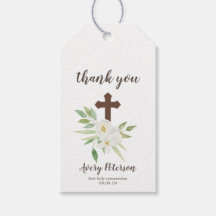 白と緑のフローラクロスファースト聖餐式