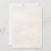 白と緑のフローラスペインののベージュ 招待状 (裏面)