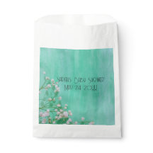 白と緑のベビーで開花ベビーシャワー