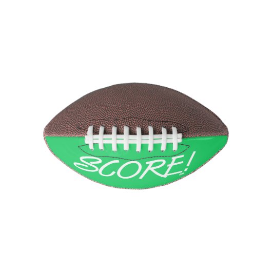 白と緑のミニサッカーボール アメリカンフットボール (正面)