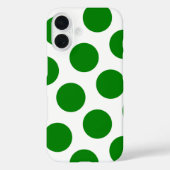 白と緑の水玉模様パターン Case-Mate iPhoneケース (裏面)