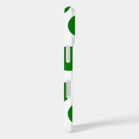 白と緑の水玉模様パターン Case-Mate iPhoneケース (裏面 / 右)