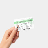 白と緑の登録看護師病院ロゴ バッジ (手持ち)