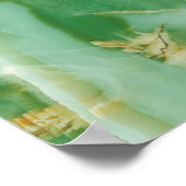 白と緑の石のテクスチャ ポスター (角)