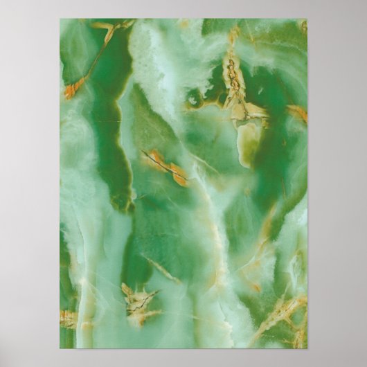 白と緑の石のテクスチャ ポスター (正面)