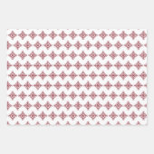 白と緑の背景クリスマスの雪 ラッピングペーパーシート (正面2)