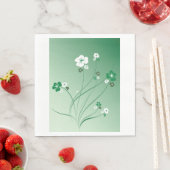 白と緑の花 スタンダードランチョンナプキン (インサイチュ)