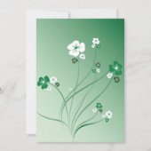 白と緑の花 招待状 (正面)