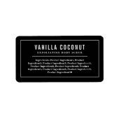 白と縁ど線編集可能な色の成分 ラベル (正面)