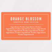 白と縁ど線編集可能な色の成分 ラベル (デザイン1)