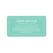 白と縁ど線編集可能な色の成分 ラベル (正面)