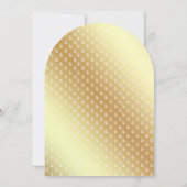 白と航海の金ゴールドいかりアーチベイビーシャワー 招待状 (裏面)