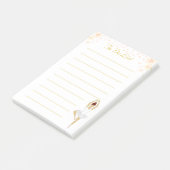 白と花の中の可愛いバレエダンサー ポストイット (アングル)