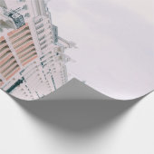 白と茶の建物 ラッピングペーパー (角)