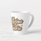 白と茶色のコーヒーカップ カフェラテマグ (右アングル)