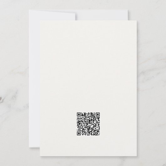 白と茶色のシンプル結婚 招待状 (裏面)