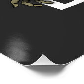 白と茶色のデッドゾンビ光沢ポスター ポスター (コーナー)