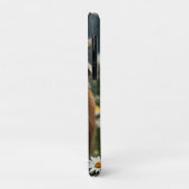 白と茶色のモルモットの月とデイジー Case-Mate iPhoneケース (裏面/左)