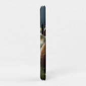 白と茶色のモルモットの月とデイジー Case-Mate iPhoneケース (裏面/右)